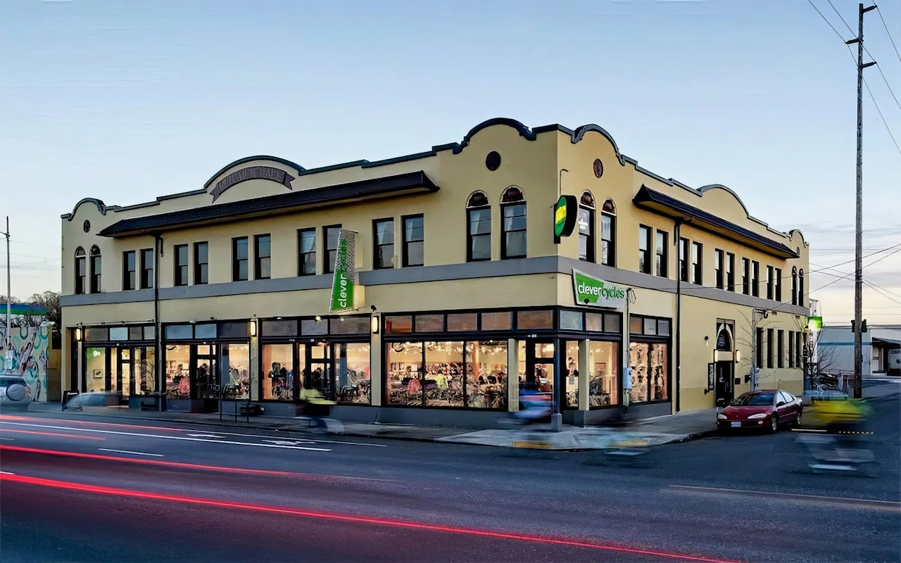 Clever Cycles Bike and Ebike Store Building Storefront