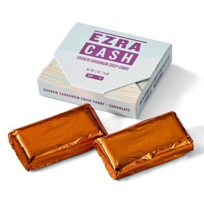 Ezra Cash - Cashew Cardamom Crisp Candy in Dark Chocolate