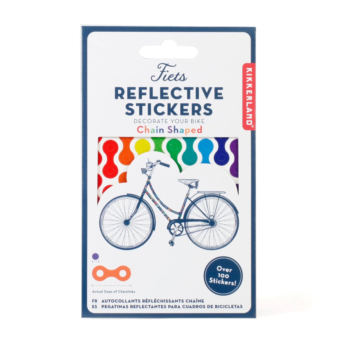 Kikkerland Rainbow Chain Reflective Bike Stickers