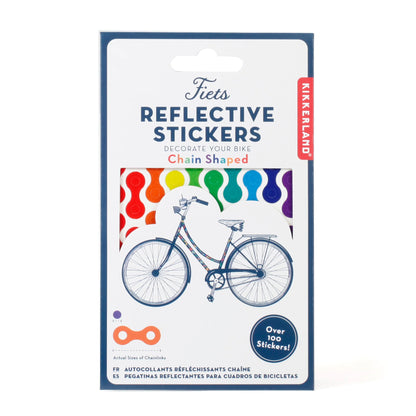 Kikkerland Rainbow Chain Reflective Bike Stickers