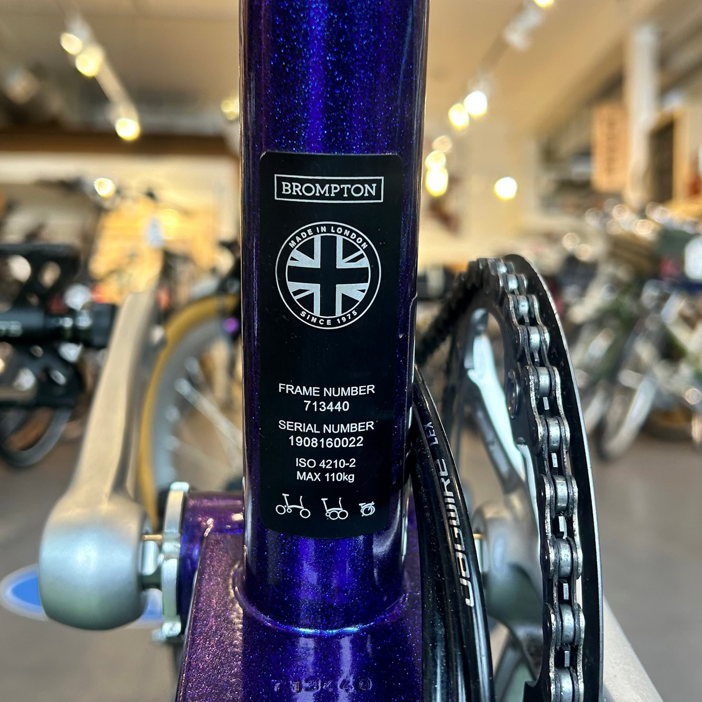 Brompton Superlight Purple Sparkle (Special Color Edition) - Used