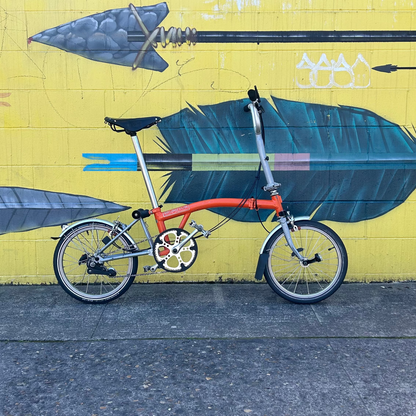 Used Brompton 3 Speed - Orange