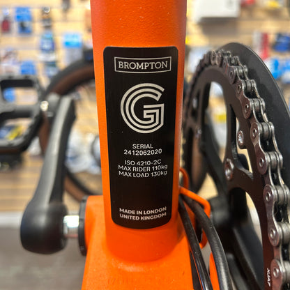 Brompton G Line - Adventure Orange - 8 Speed - Medium - Used