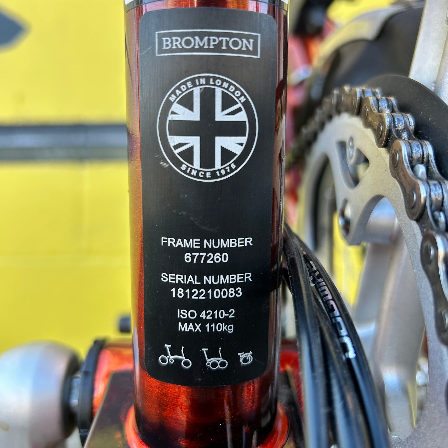 2018 Brompton H6R - High Bar - Flame Lacquer