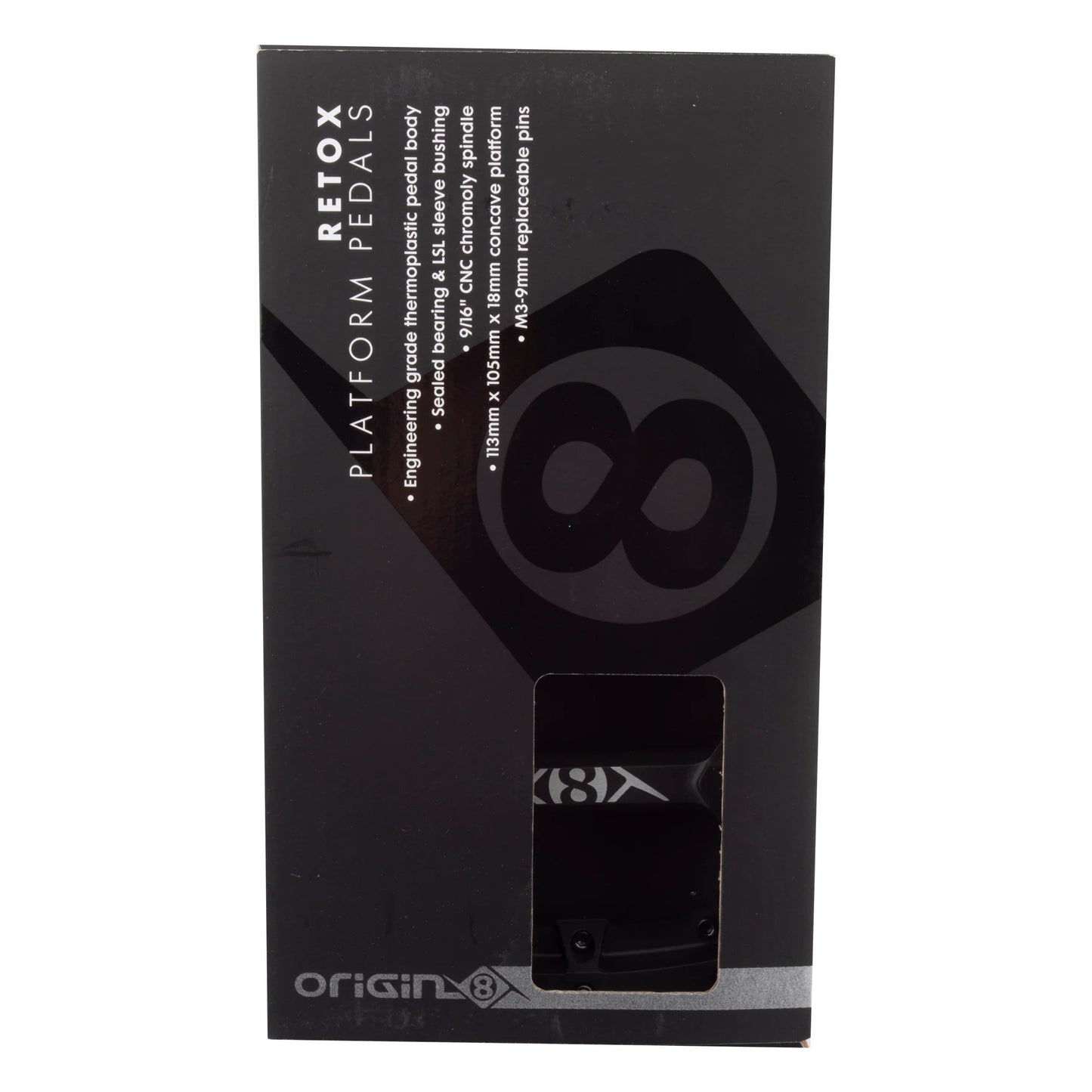 Origin8 Retox Pedals 9/16 Black