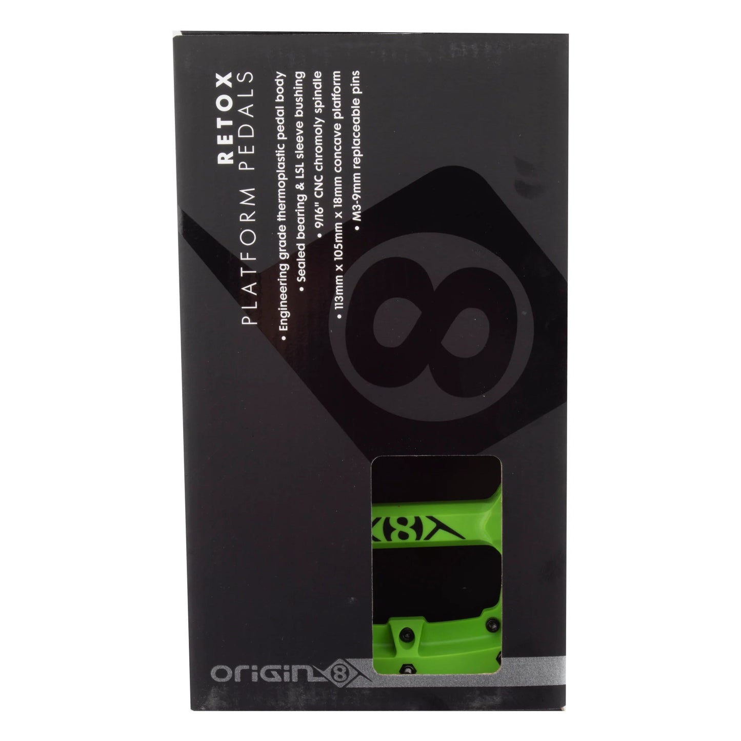 Origin8 Retox Pedals 9/16 Green