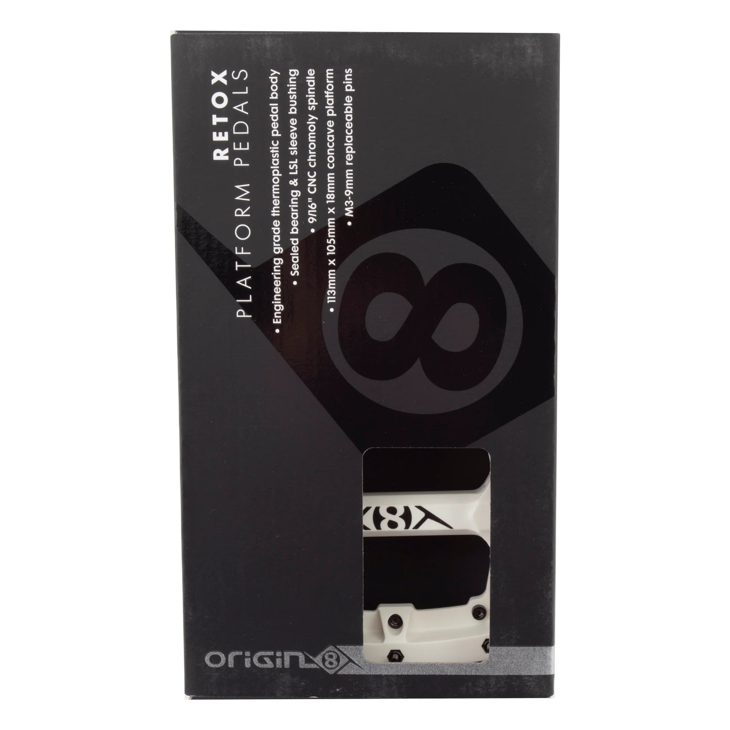 Origin8 Retox Pedals 9/16 White