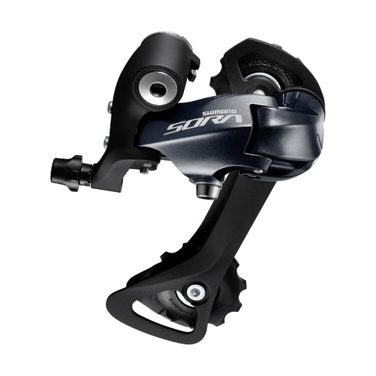 Shimano Sora bicycle gear mechanism on a white background