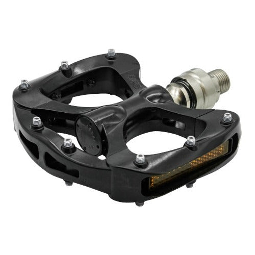 Black bicycle pedal on a white background