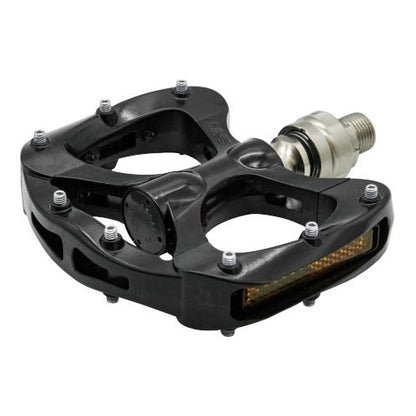 Black bicycle pedal on a white background