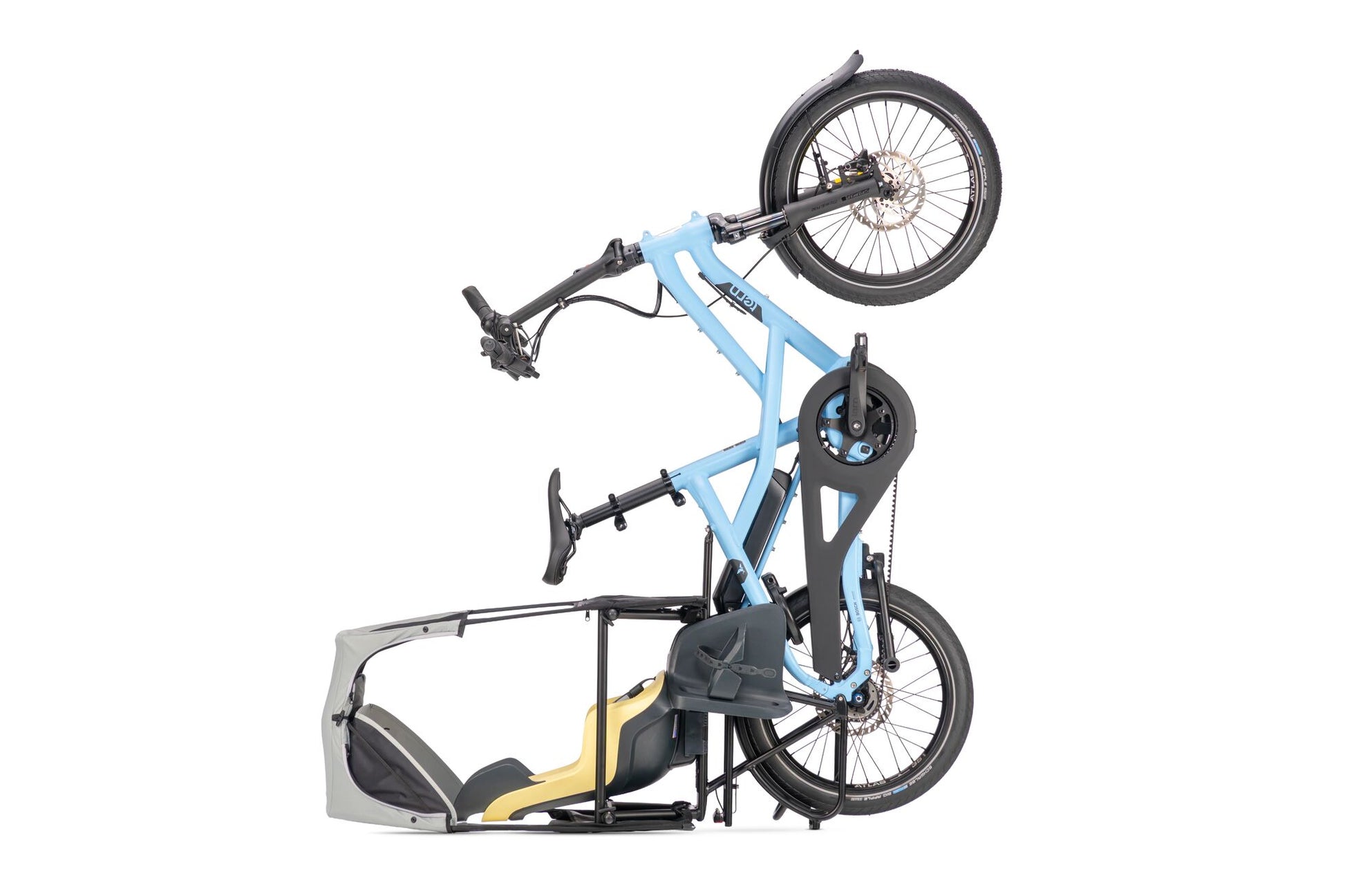 Sun Shield Mini with bike parked vertically