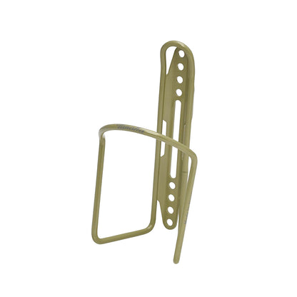 green metal bottle holder on a white background