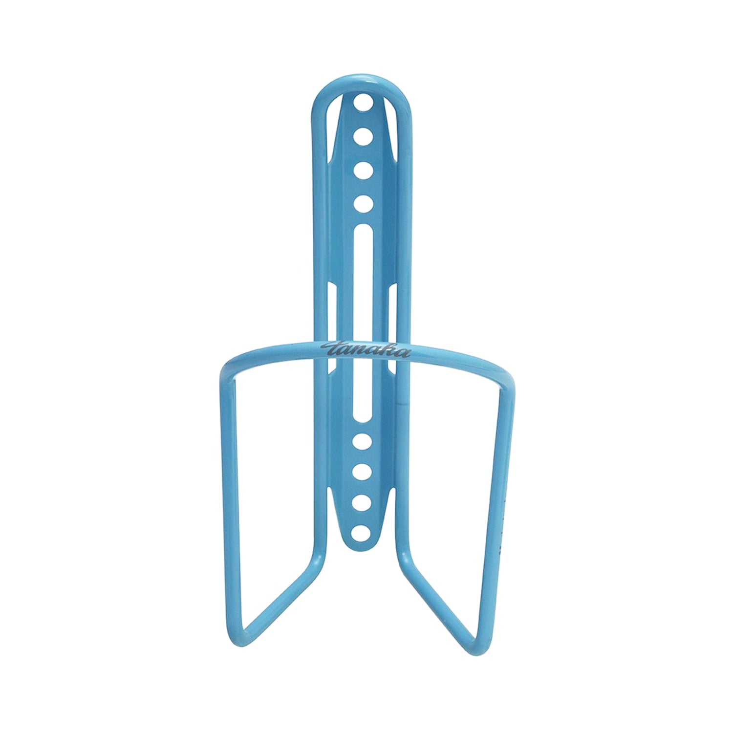 Blue bicycle water bottle holder on a white background