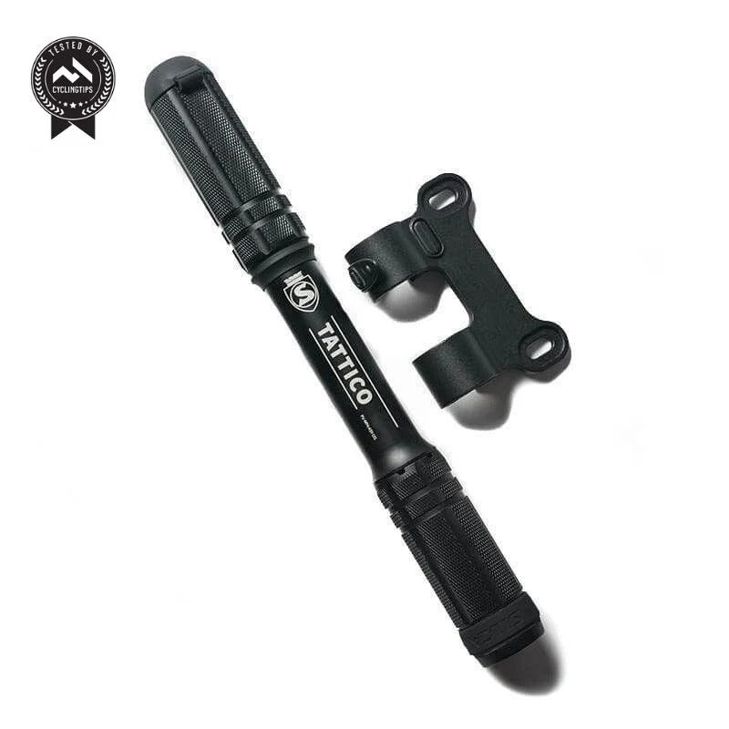 Silca Tattico Mini Frame Pump - 100psi, Aluminum, Presta/Schrader, With Bracket