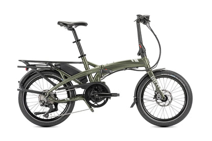 Green Tern folding electric bicycle on a white background