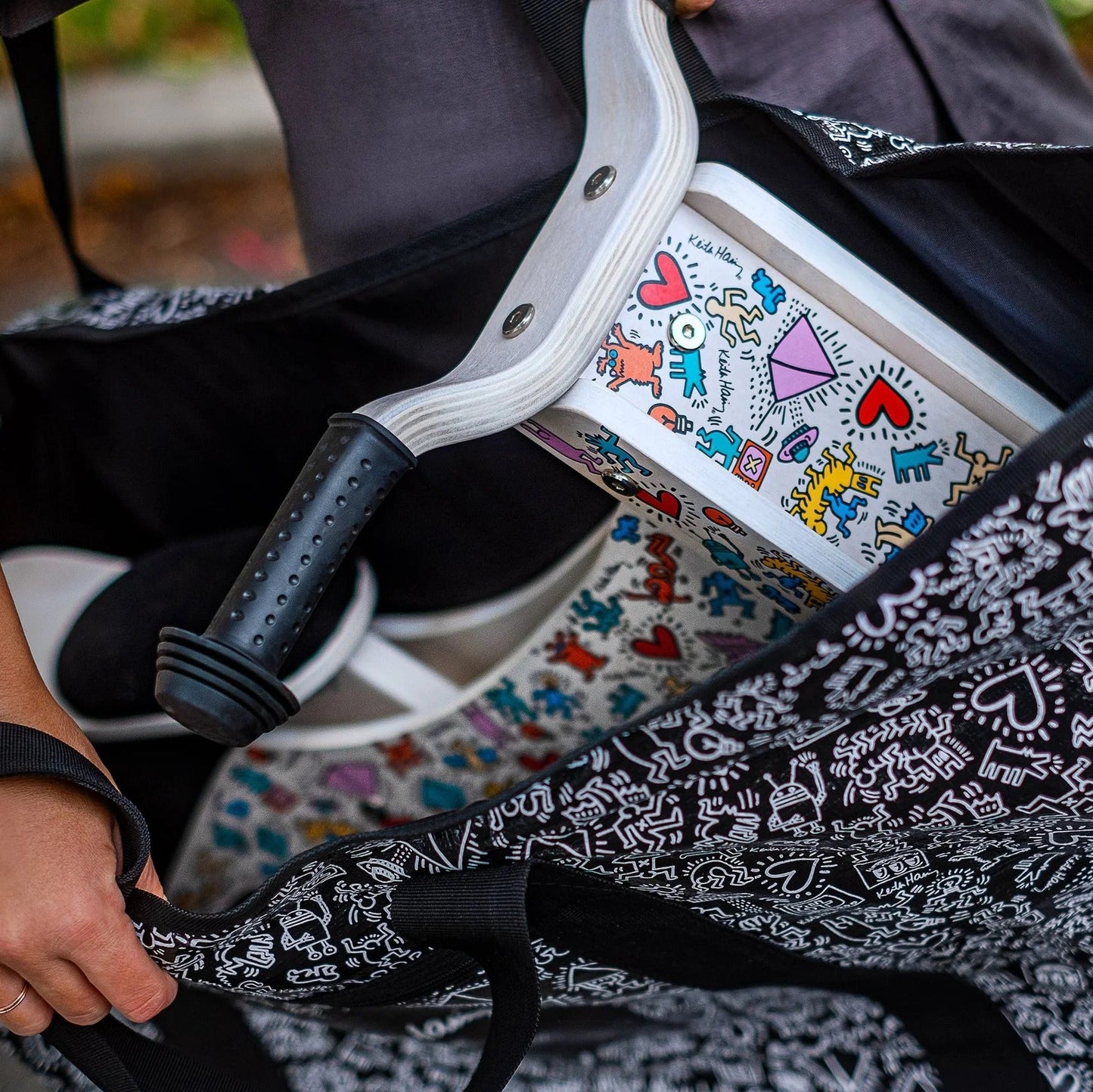 Affinity X Keith Haring Push Bike with Stand and Carrying Bag