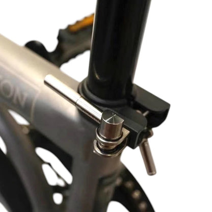 Union Jack TX4 Titanium Seatpost Clamp for Brompton Bicycle, T Line - Black