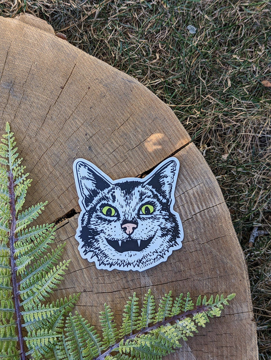 ilikesara | art + goods - Sticker | cat face - waterproof uv-resistant vinyl Western kitty decal