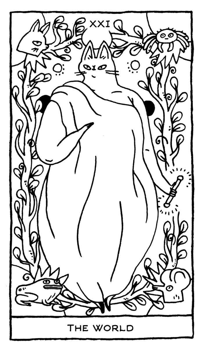 Microcosm Publishing & Distribution - Magickal Cats Tarot Coloring Book