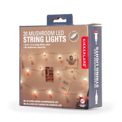 Kikkerland Design Inc - 20 Mushroom LED String Lights