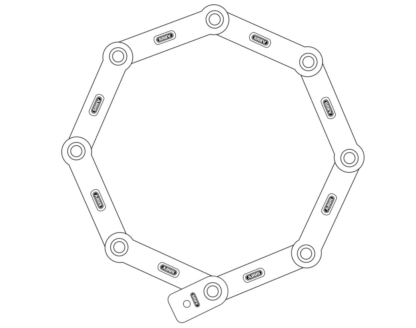 ABUS Bordo Big 6000 Folding Lock 120mm Key
