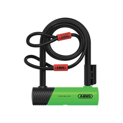 Abus, Abus Ultra 410K Mini + Cobra, U-Lock, Key, 150x180mm, 5.9''x7'', Thickness in mm: 12mm, Green