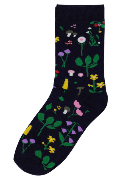 Danefae København - Denmark Ladies Socks Navy BOTANICAL