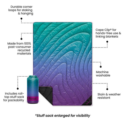 Rumpl - Original Puffy Blanket - Deep Violet Fade