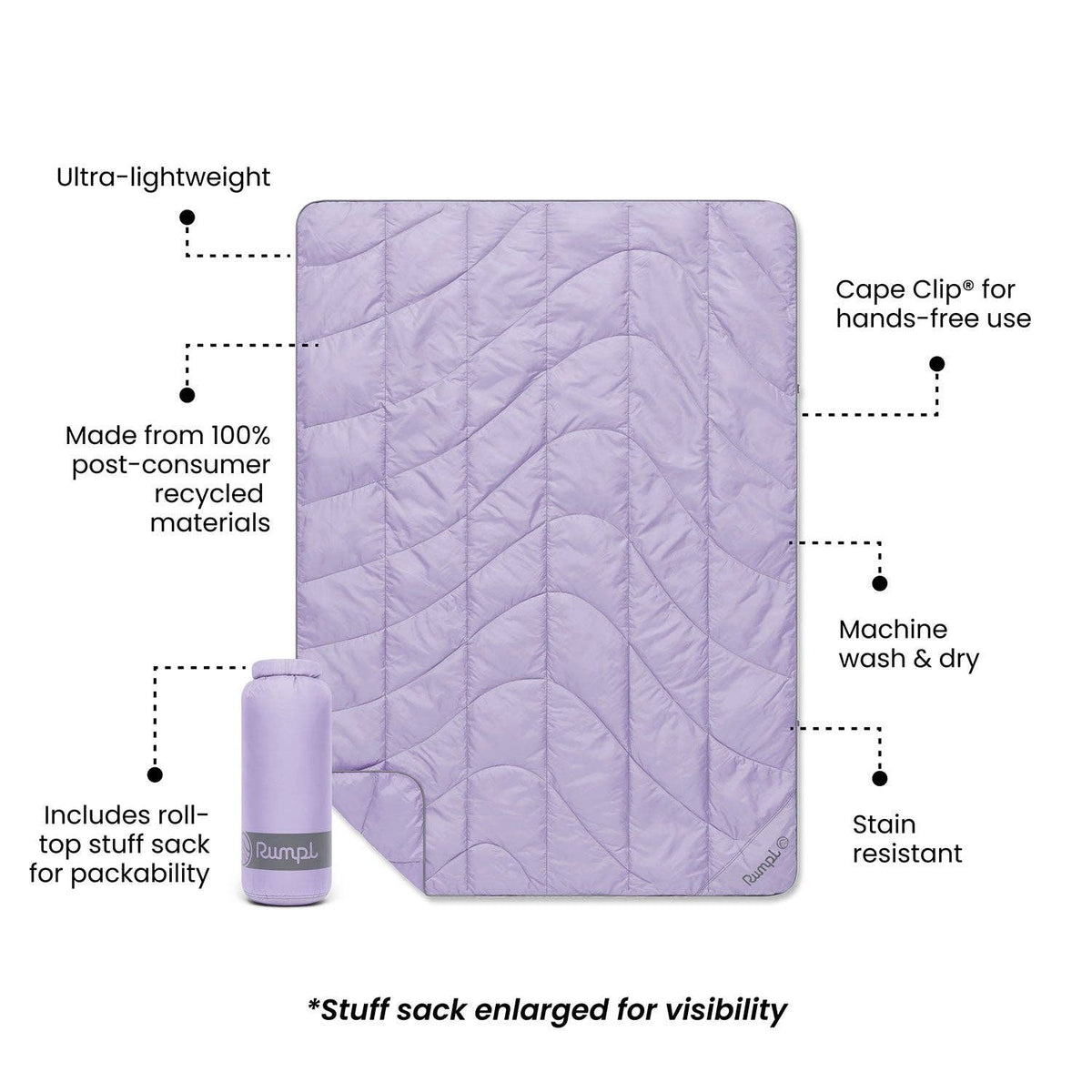 Rumpl - Travel Puffy Blanket - Lavender
