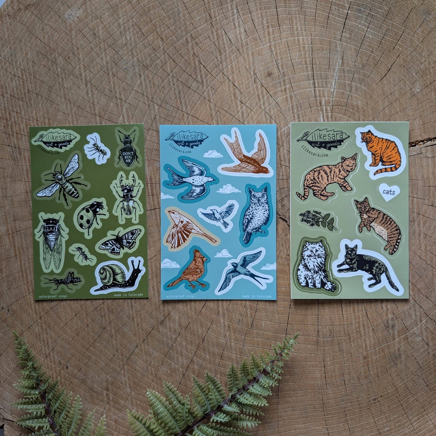 ilikesara | art + goods - Sticker sheet | insecta - waterproof uv-resistant vinyl bug stickers