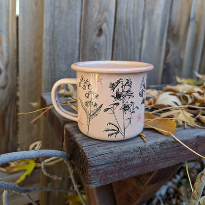 ilikesara | art + goods - Enamel mug | fatal florals