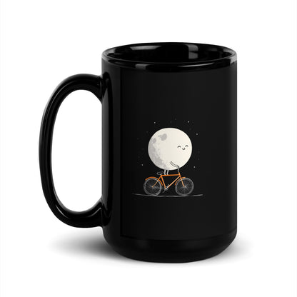 Clever Cycles Moon Bicycle Mug, 15 oz