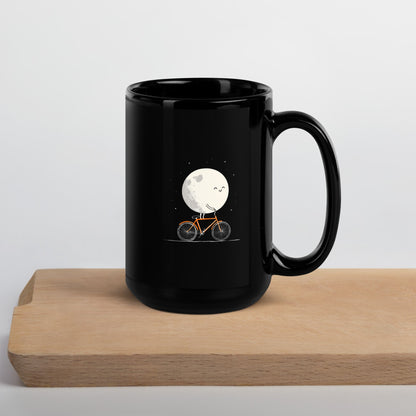 Clever Cycles Moon Bicycle Mug, 15 oz