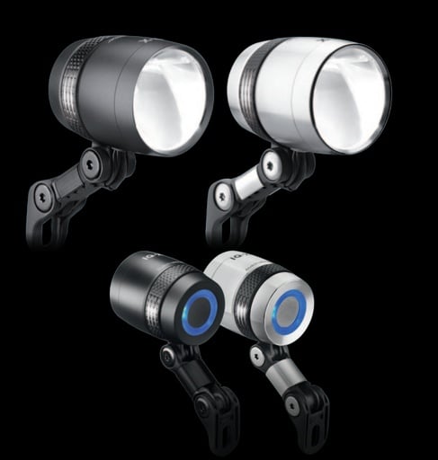 B&M Lumotec IQ X dynamo headlight, silver