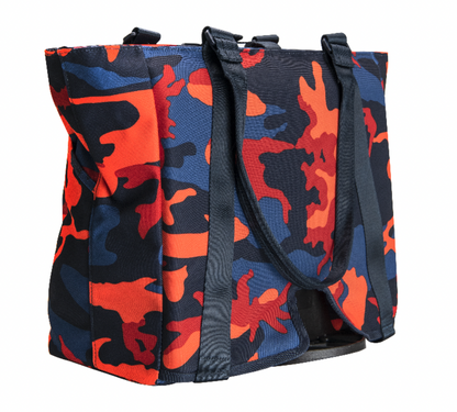Brompton Borough Tote L Red Blue Camo