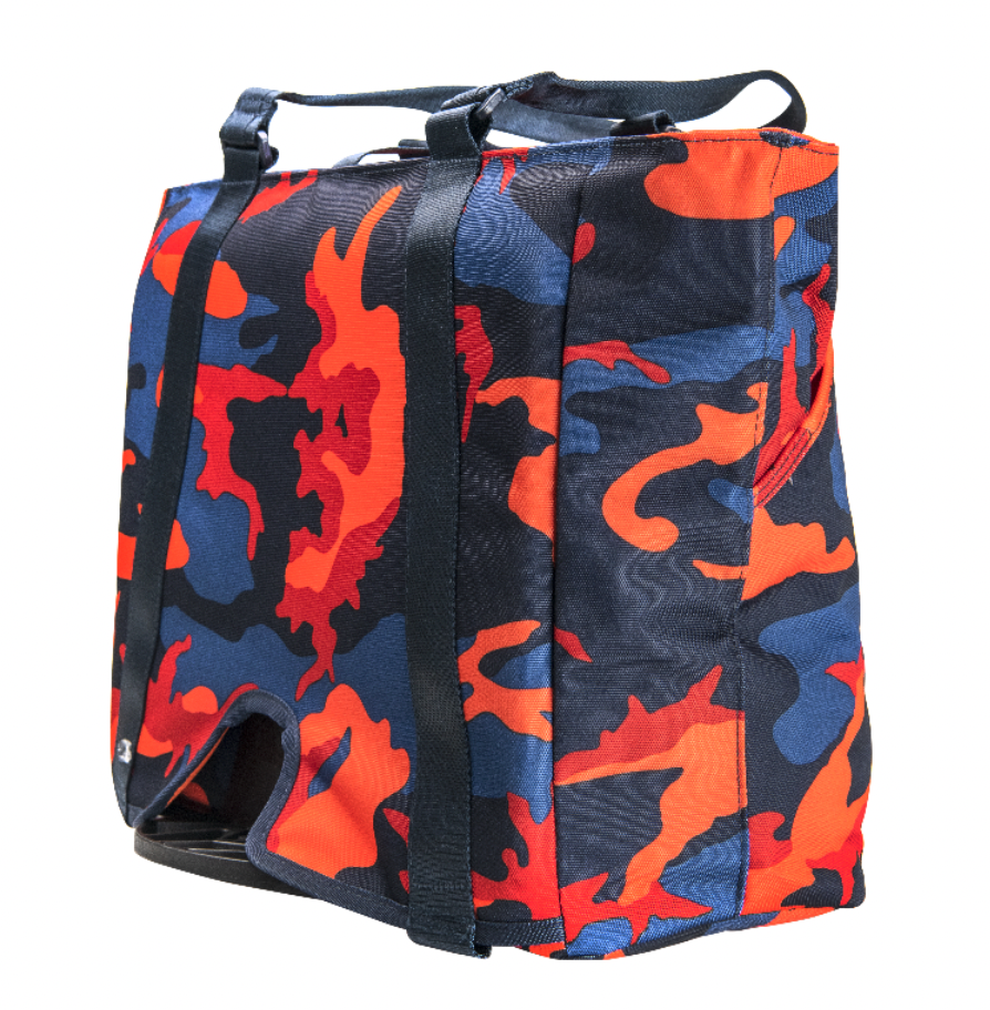 Brompton Borough Tote L Red Blue Camo