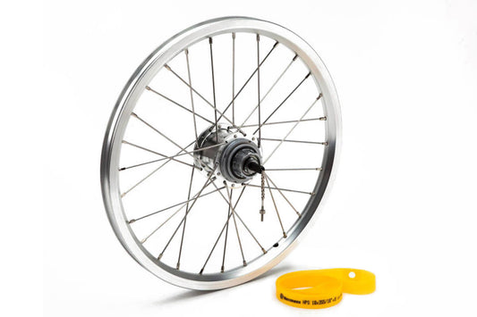 Brompton Rear wheel 3 speed BWR for 6 speed option includes fittings Silver - QRW3SS-BWR