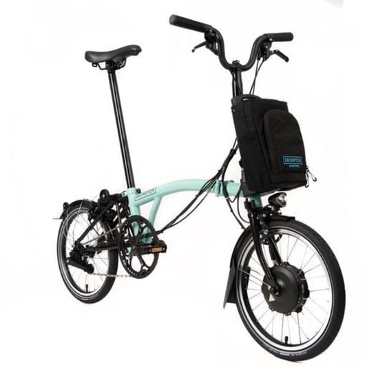 Brompton Electric C Line 4 Speed Folding Electric Bike Turkish Green Mid
