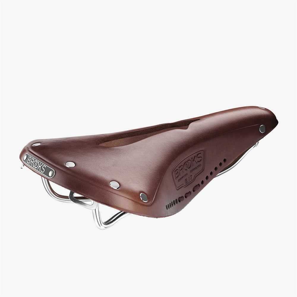 Brooks B17 Imperial Carved Leather Saddle, Antique Brown