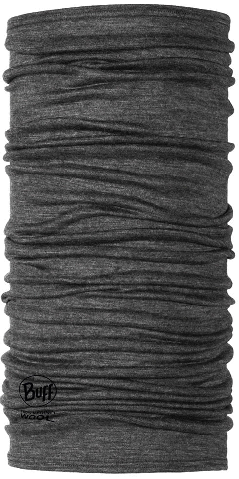 Buff Lightweight Merino Wool Neck Gaiter, Gray
