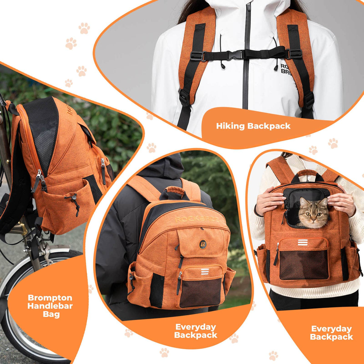 ROCKBROS - Foldable Pet Handlebar Bike Bag - 21L