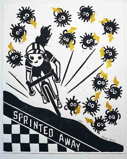 ShangDaili - Cycling Art Print - Sprinted Away