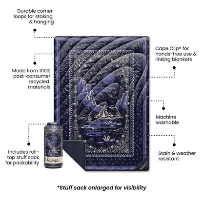 Rumpl - Original Puffy Blanket - Midnight Mesa Bandana