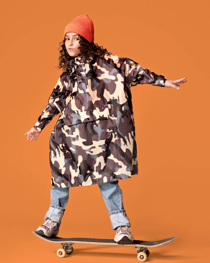 Rainkiss Kids Rain Poncho Jungle Camo