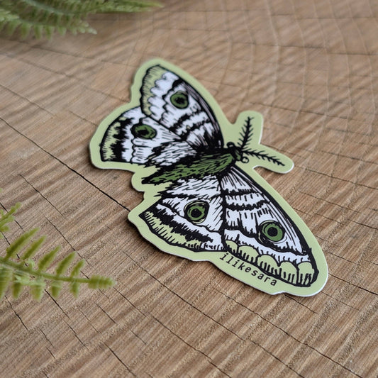 ilikesara | art + goods - Sticker | polyphemus moth - waterproof uv-resistant vinyl bug / insect decal