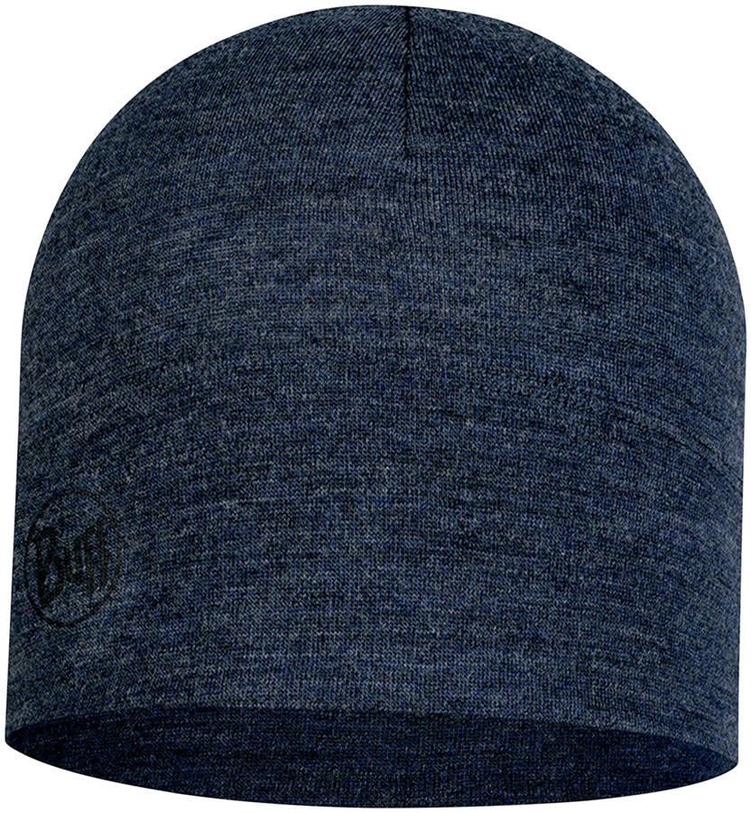 Buff Midweight Merino Wool Hat, Night Blue Melange