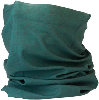 Teal neck gaiter on a white background