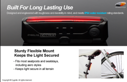 Cygolite Hotrod 120 USB Rechargeable Rear Light