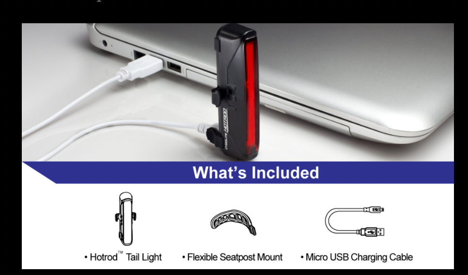 Cygolite, Hotrod 50 USB Tail light - 50 lumens