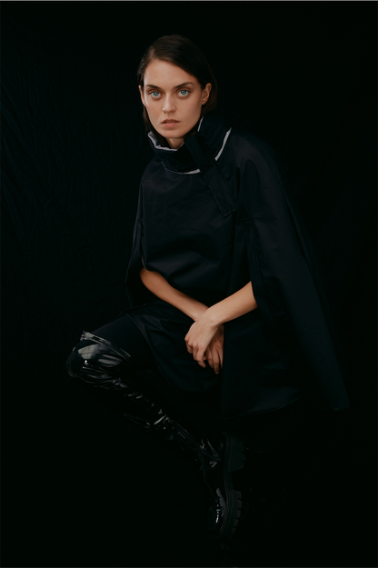 PLUVO - Midnight Black Rain Cape